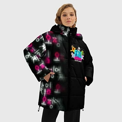 Куртка зимняя женская Игра в кальмара x Fall Guys, цвет: 3D-черный — фото 2