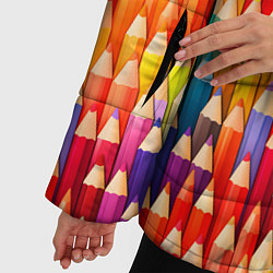 Куртка зимняя женская Цветные карандаши, цвет: 3D-красный — фото 2