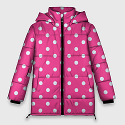 Куртка зимняя женская Горошек в цвете Барби, цвет: 3D-черный