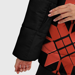 Куртка зимняя женская Удмуртский - вертикаль black, цвет: 3D-красный — фото 2