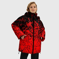 Куртка зимняя женская Ссср в красках серп и молот, цвет: 3D-светло-серый — фото 2