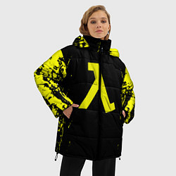 Куртка зимняя женская Half life game yellow color, цвет: 3D-светло-серый — фото 2