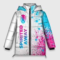 Женская зимняя куртка Spirited Away neon gradient style: по-вертикали