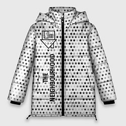 Женская зимняя куртка The Neighbourhood glitch на светлом фоне: по-верти