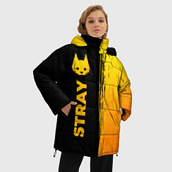 Куртка зимняя женская Stray - gold gradient: по-вертикали, цвет: 3D-черный — фото 2