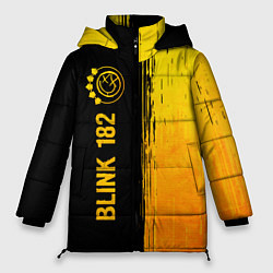 Женская зимняя куртка Blink 182 - gold gradient: по-вертикали