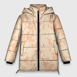 Куртка зимняя женская Паттерн бледно-оранжевый, цвет: 3D-черный
