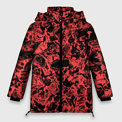 Женская зимняя куртка Каменная текстура коралловый