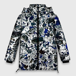 Женская зимняя куртка Абстракция ледяные вершины