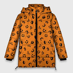 Куртка зимняя женская Тыквенный узор, цвет: 3D-черный