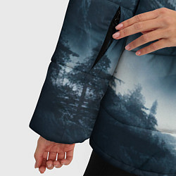 Куртка зимняя женская Утренние горы, цвет: 3D-светло-серый — фото 2