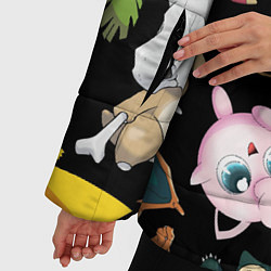 Куртка зимняя женская Пикачу и другие покемоны, цвет: 3D-черный — фото 2