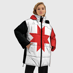 Куртка зимняя женская Флаг Удмуртии, цвет: 3D-черный — фото 2