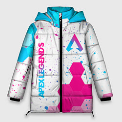 Женская зимняя куртка Apex Legends neon gradient style вертикально
