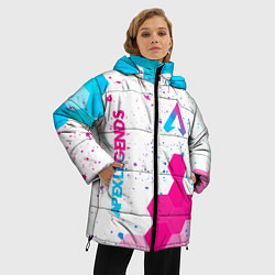 Куртка зимняя женская Apex Legends neon gradient style вертикально, цвет: 3D-черный — фото 2