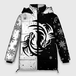 Женская зимняя куртка Инь Янь - Драконы