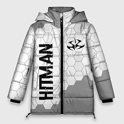 Куртка зимняя женская Hitman glitch на светлом фоне вертикально, цвет: 3D-черный
