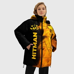Куртка зимняя женская Hitman - gold gradient по-вертикали, цвет: 3D-черный — фото 2