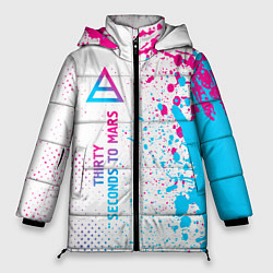 Женская зимняя куртка Thirty Seconds to Mars neon gradient style: по-вер