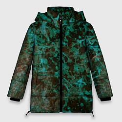 Куртка зимняя женская Абстракция - водоросли, цвет: 3D-светло-серый