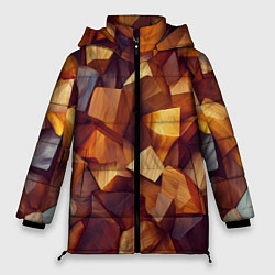 Женская зимняя куртка Паттерн камни и кристаллы