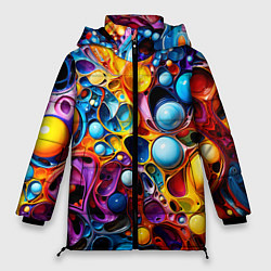 Куртка зимняя женская Космическая фантазия, цвет: 3D-светло-серый