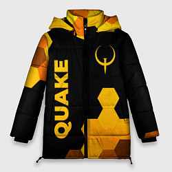Женская зимняя куртка Quake - gold gradient вертикально