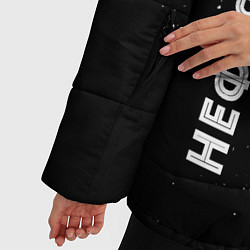 Куртка зимняя женская Нефтяник из России и герб РФ вертикально, цвет: 3D-черный — фото 2