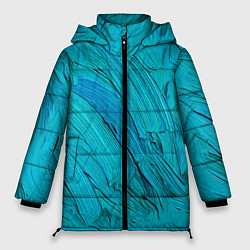 Куртка зимняя женская Голубая масляная краска, цвет: 3D-красный
