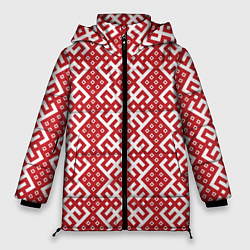 Женская зимняя куртка Макошь - славянские обережные узоры