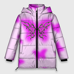 Куртка зимняя женская Y2K purple butterfly, цвет: 3D-светло-серый