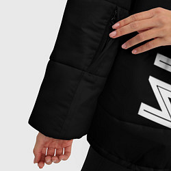 Куртка зимняя женская Инга и неоновый герб России по-вертикали, цвет: 3D-черный — фото 2