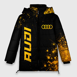 Женская зимняя куртка Audi - gold gradient вертикально