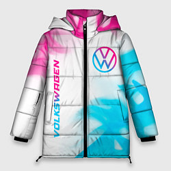Женская зимняя куртка Volkswagen neon gradient style вертикально