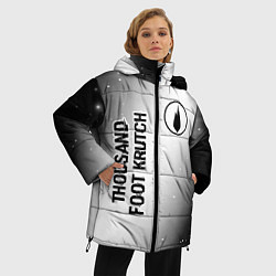 Куртка зимняя женская Thousand Foot Krutch glitch на светлом фоне вертик, цвет: 3D-черный — фото 2