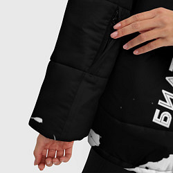 Куртка зимняя женская Биатлонист из России и герб РФ по-вертикали, цвет: 3D-черный — фото 2