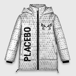 Куртка зимняя женская Placebo glitch на светлом фоне вертикально, цвет: 3D-черный