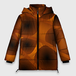 Куртка зимняя женская Шоколадные овалы, цвет: 3D-красный