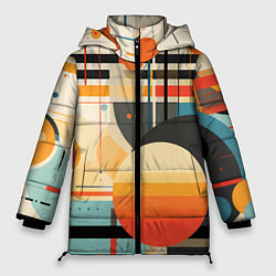 Куртка зимняя женская Стильная геометрия, цвет: 3D-черный