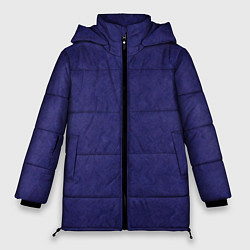 Куртка зимняя женская Фиолетовая текстура волнистый мех, цвет: 3D-черный