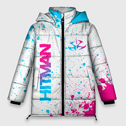 Женская зимняя куртка Hitman neon gradient style вертикально