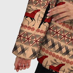 Куртка зимняя женская Мезенские олени, цвет: 3D-черный — фото 2
