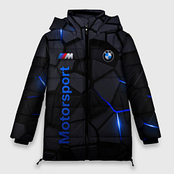 Куртка зимняя женская BMW - плиты с эффектом свечения, цвет: 3D-черный