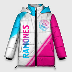 Женская зимняя куртка Ramones neon gradient style вертикально