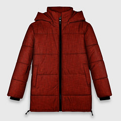 Женская зимняя куртка Однотонный тёмно-красный текстура