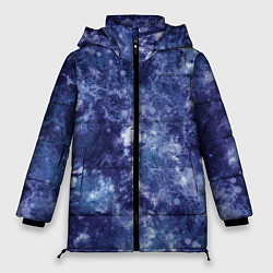 Женская зимняя куртка Абстракция - sea blue