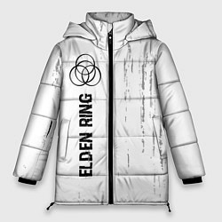 Женская зимняя куртка Elden Ring glitch на светлом фоне по-вертикали