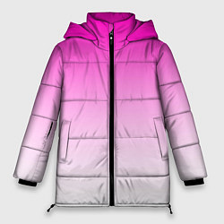 Куртка зимняя женская Розово-белый градиент, цвет: 3D-черный