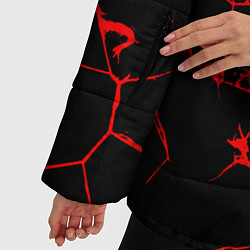 Куртка зимняя женская Кровавые трещины, цвет: 3D-черный — фото 2