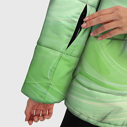 Куртка зимняя женская Зеленая вода с пузырями, цвет: 3D-красный — фото 2